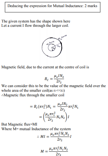 Two coplanar and concentric coils 1 and 2 have respectively the number 